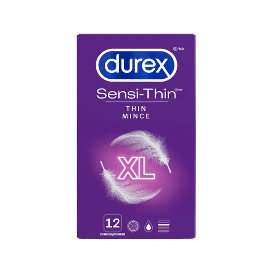 Condoms Durex Sensi-Thin XL, condoms minces, paquet de 12